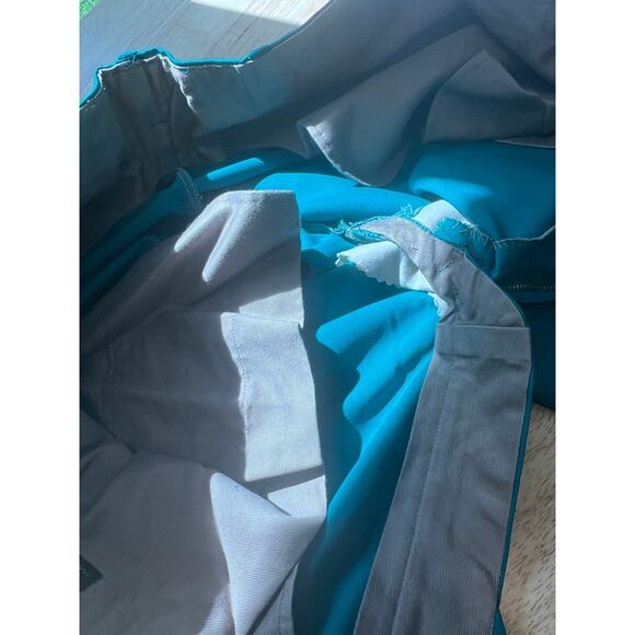 Oxxford Clothes Teal Men's Dress Pants Flat Front Bespoke Size 36 Short - Picture 5 of 14